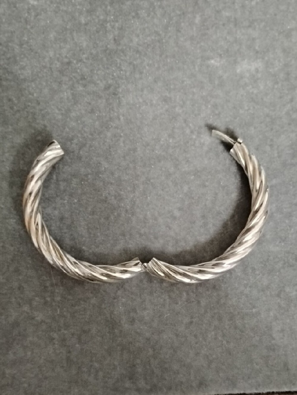 Sterling Silver Twisted Rope Bangle Bracelet - Picture 3 of 8